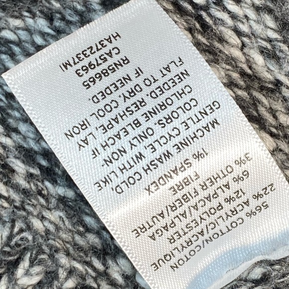 Halogen $88 womens knit duster sweater cotton/alpaca blend heather pockets - Picture 3 of 4